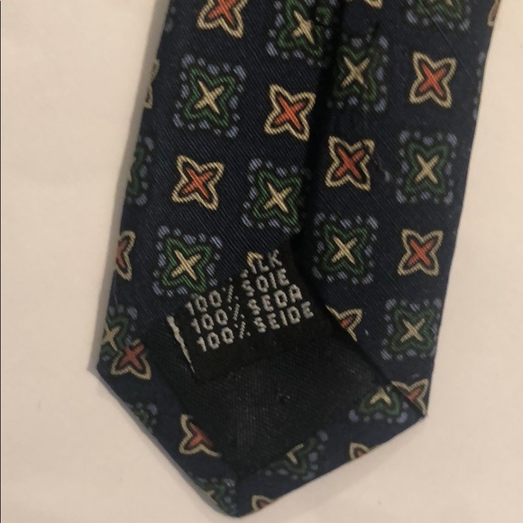 Dolce & Gabbana BASIC Navy Patterned Silk Tie - Picture 3 of 3